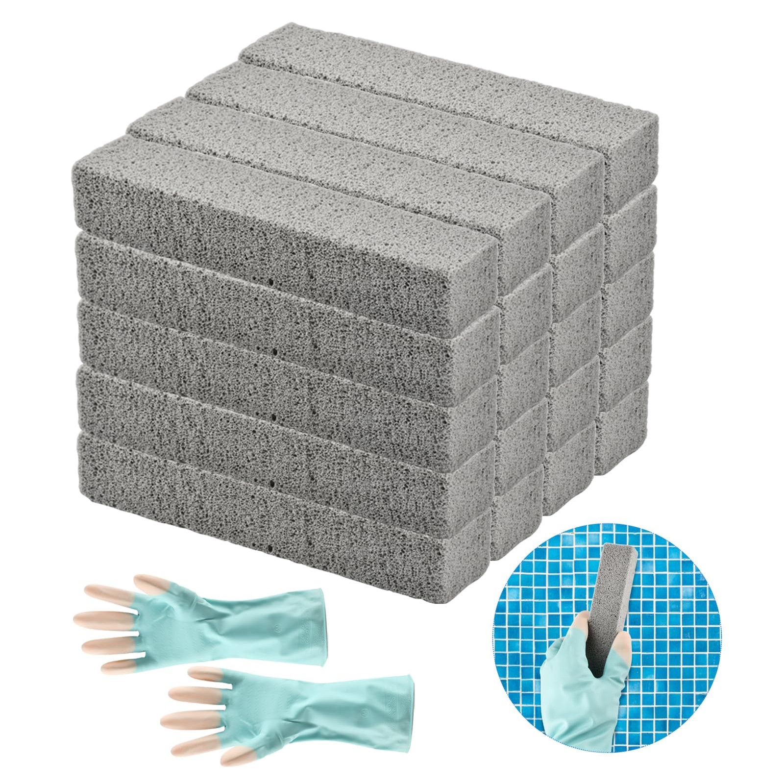 20 Pack Pumice Stone Toilet Bowl Cleaner for Bathroom Sink Tub Grill Oven
