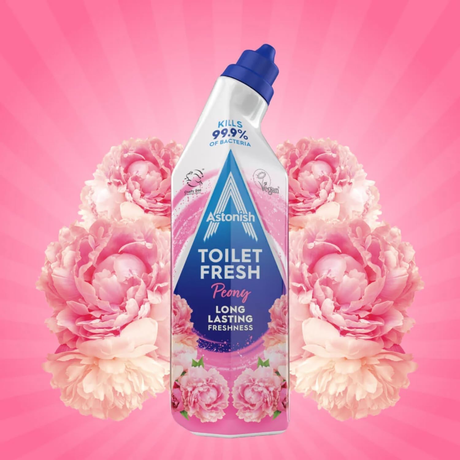 Astonish 2pc Toilet Gel Gift Set Bundle 750ml Ocean Fresh & Pink Peony Duo