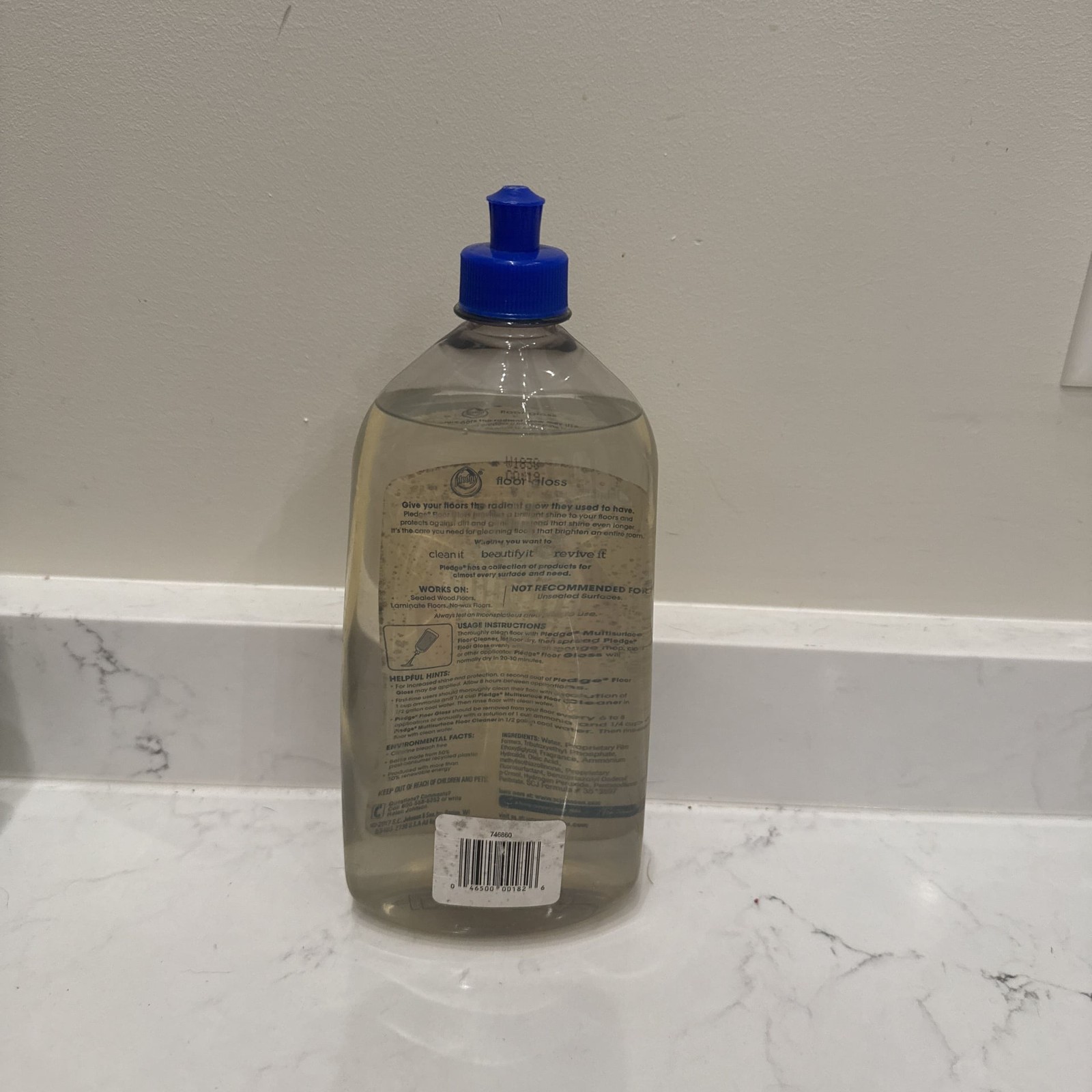Floor Gloss Liquid, Sealed Wood Protector, Removes Dirt, Pledge