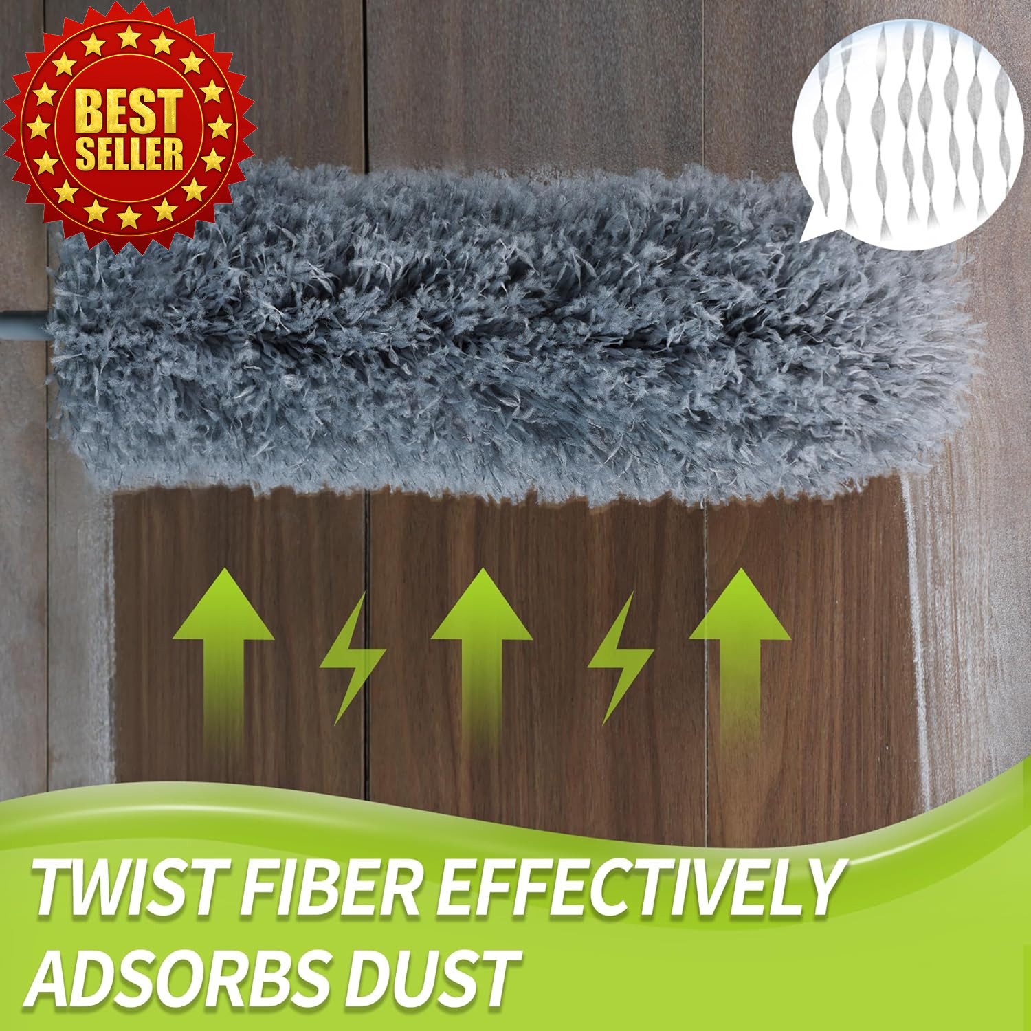 IVYROLL Cobweb Duster with Extension Pole 100″ Microfiber Ceiling Cleaner