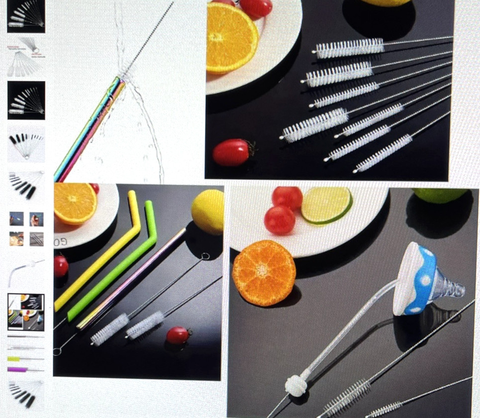10 Pcs Nylon Straw Cleaning Brush Set – Stainless Steel Drink Pipe Cleaners Kit