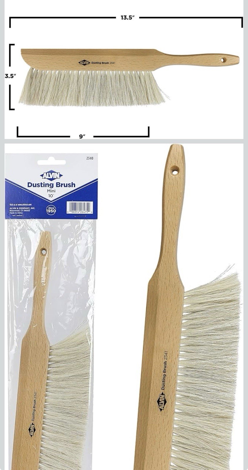 Alvin Dusting Brush 2341 14.5” Soft Bristle Drafting Art Studio Brush USA
