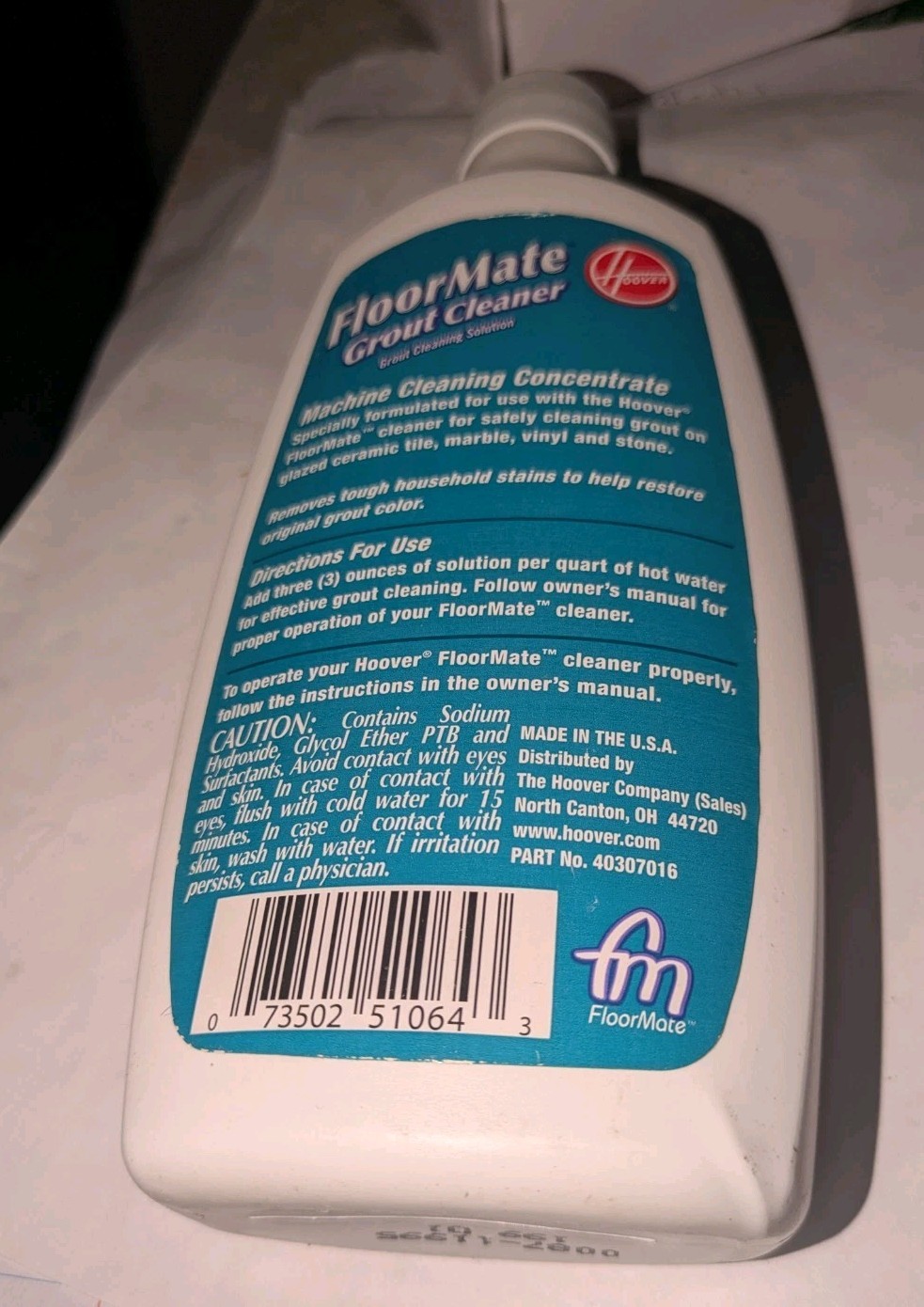 Hoover Floormate Grout Cleaner 16 Fl Oz New