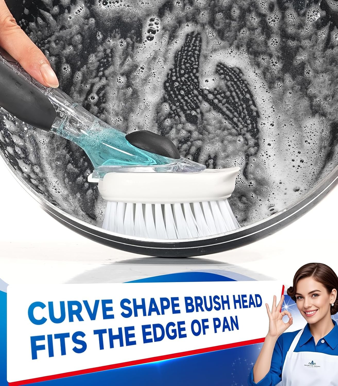 Dish Brush Refills Head OXO 4 Pack Dish Brush Cleaning Soap Dispensing Head