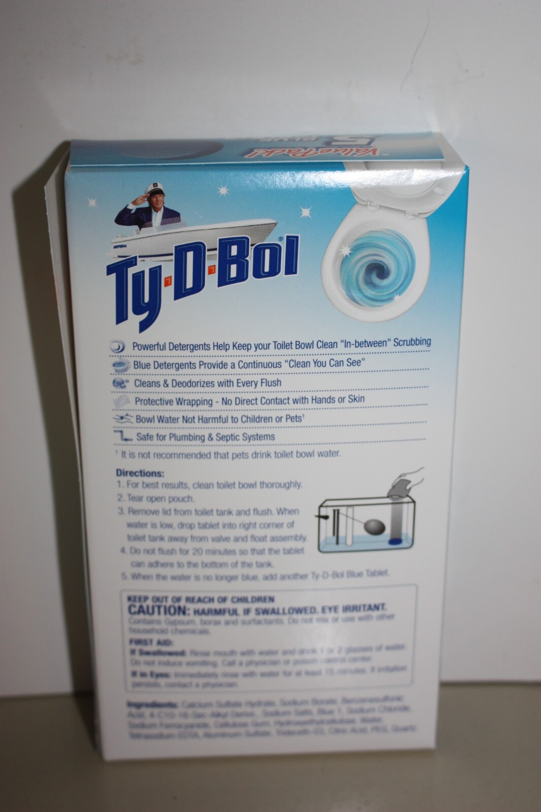 Ty-D-Bol Bleach Free Tablet Toilet Bowl Cleaners, 5 tablets NEW