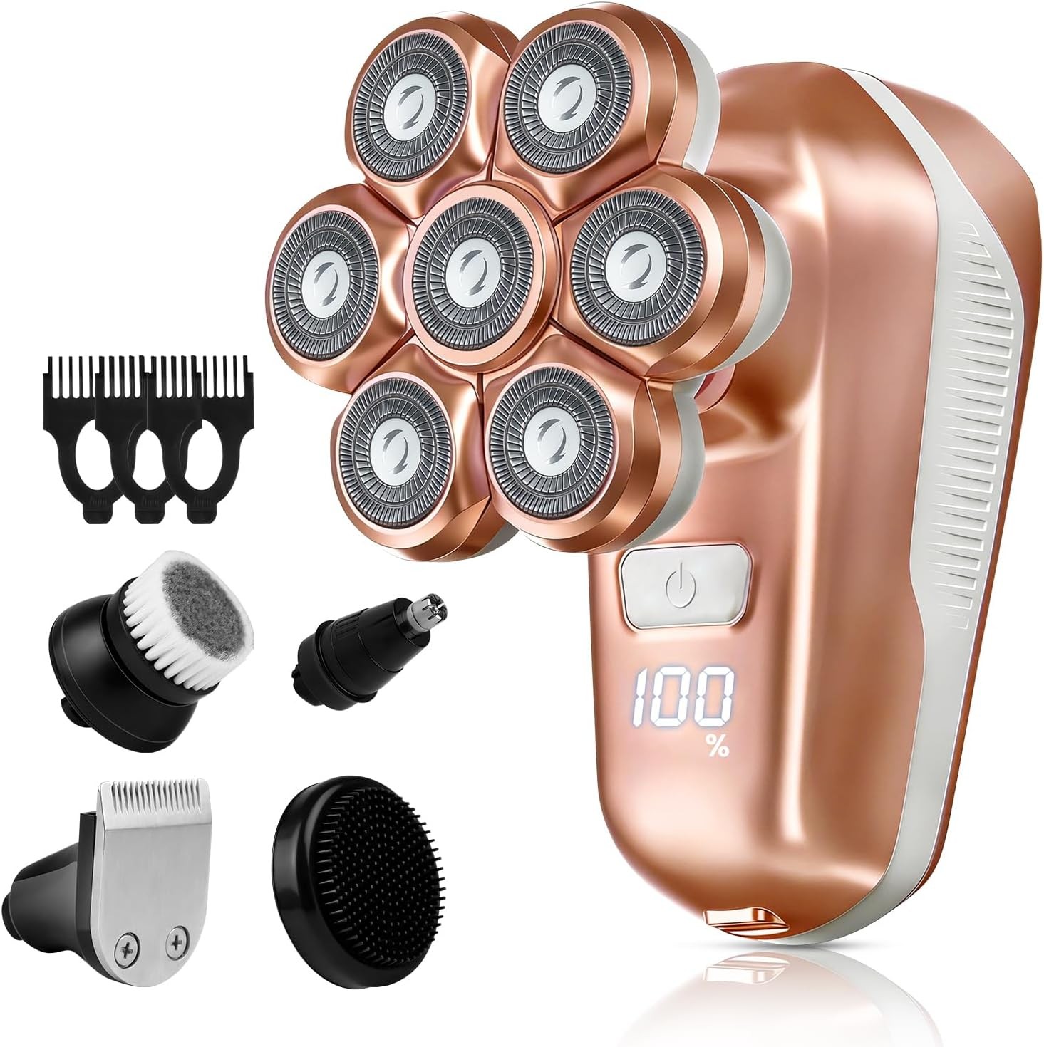 Electric Razors for Women, 5-in-1 Electric Shaver with 7D Magnetic Head, IPX7