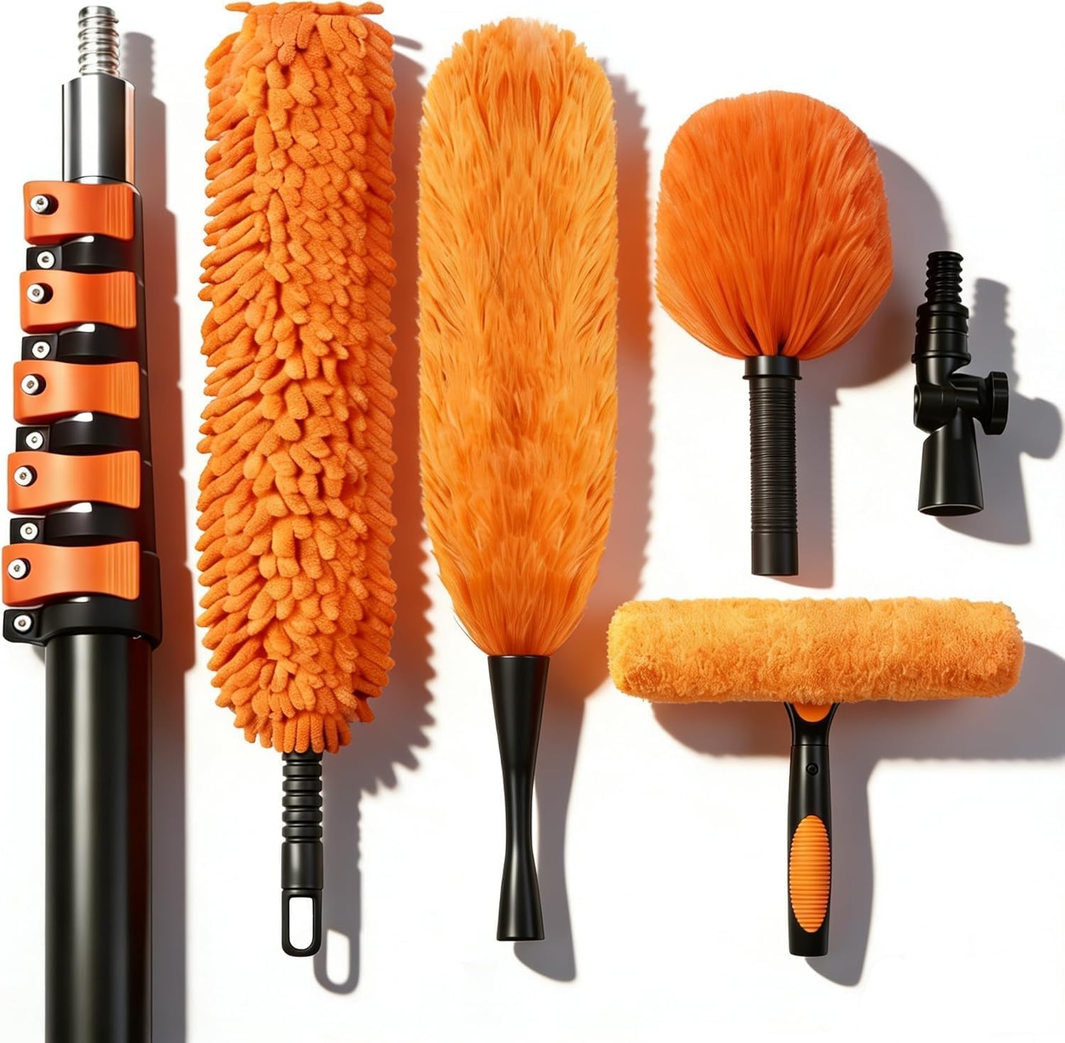 30FT High Reach Duster Kit Extension Pole Ceiling Fan Window Cleaner Set NEW!