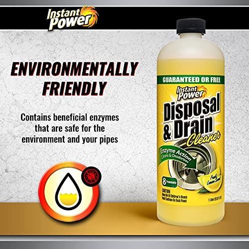Disposal and Drain Cleaner – Liquid Enzyme Clog 33.8 Fl Oz (Pack of 1)