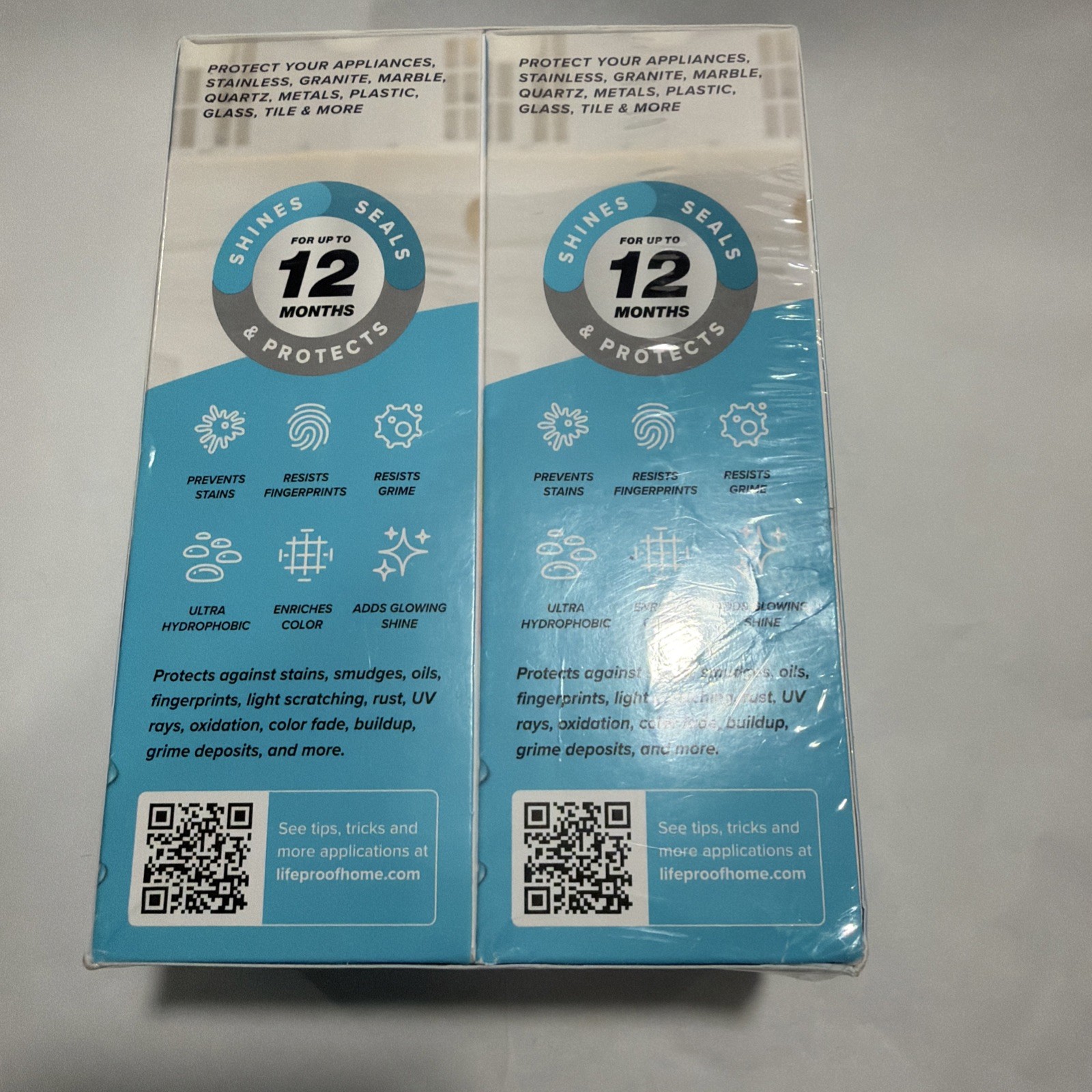 Lifeproof Home Multi-Surface Ceramic Coating 8 oz Kit Set Of 2 New & sealed A12