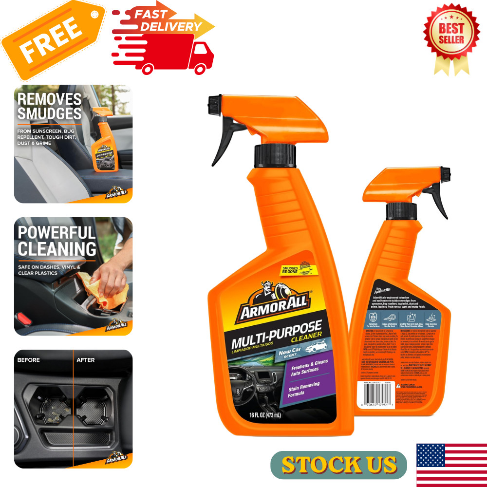 Armor All Multi-Purpose Interior Cleaner, New Car Scent, 16 fl oz