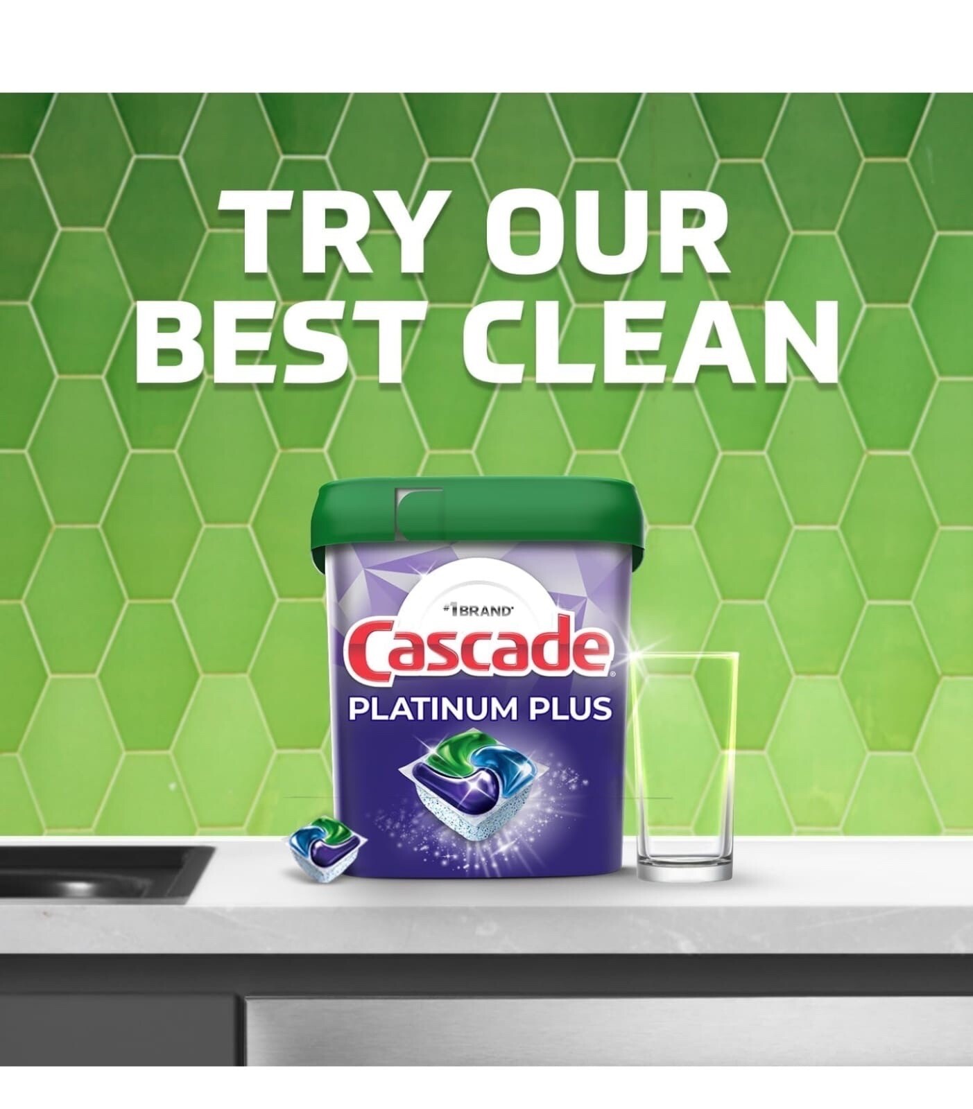 Cascade Platinum Plus ActionPacs Dishwasher Detergent Pods, Fresh Scent (81 Ct)