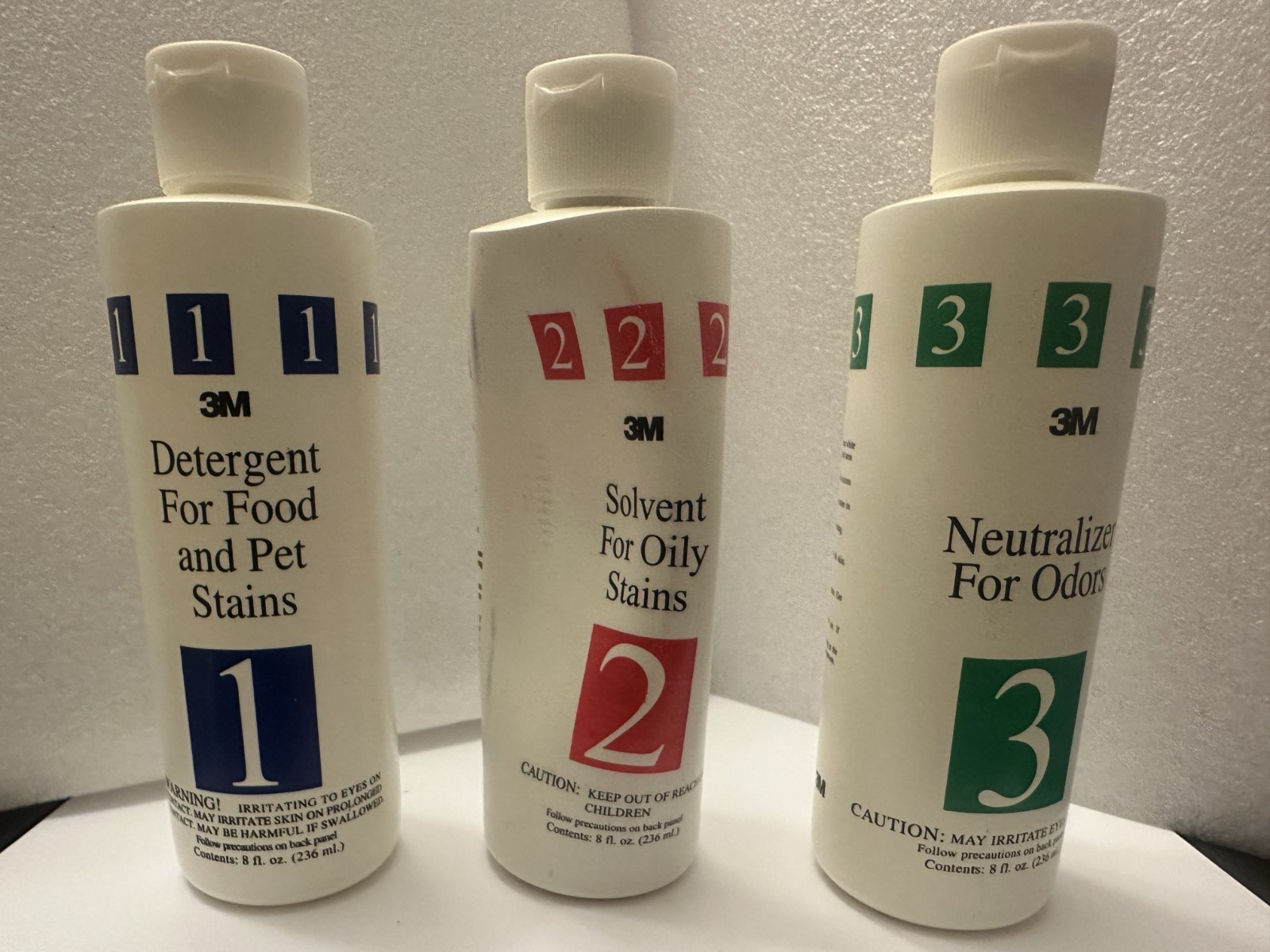 3M Stain Removal Kit Scotchguard Protector Carpet Cleaner 3 Bottles open box