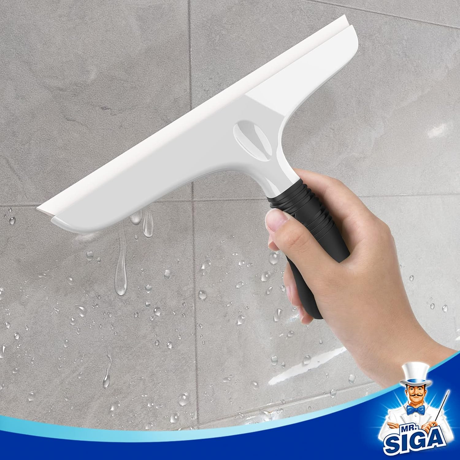 Multi-Purpose Silicon Squeegee for Window, Glass, Shower Door, Car Windshield, H