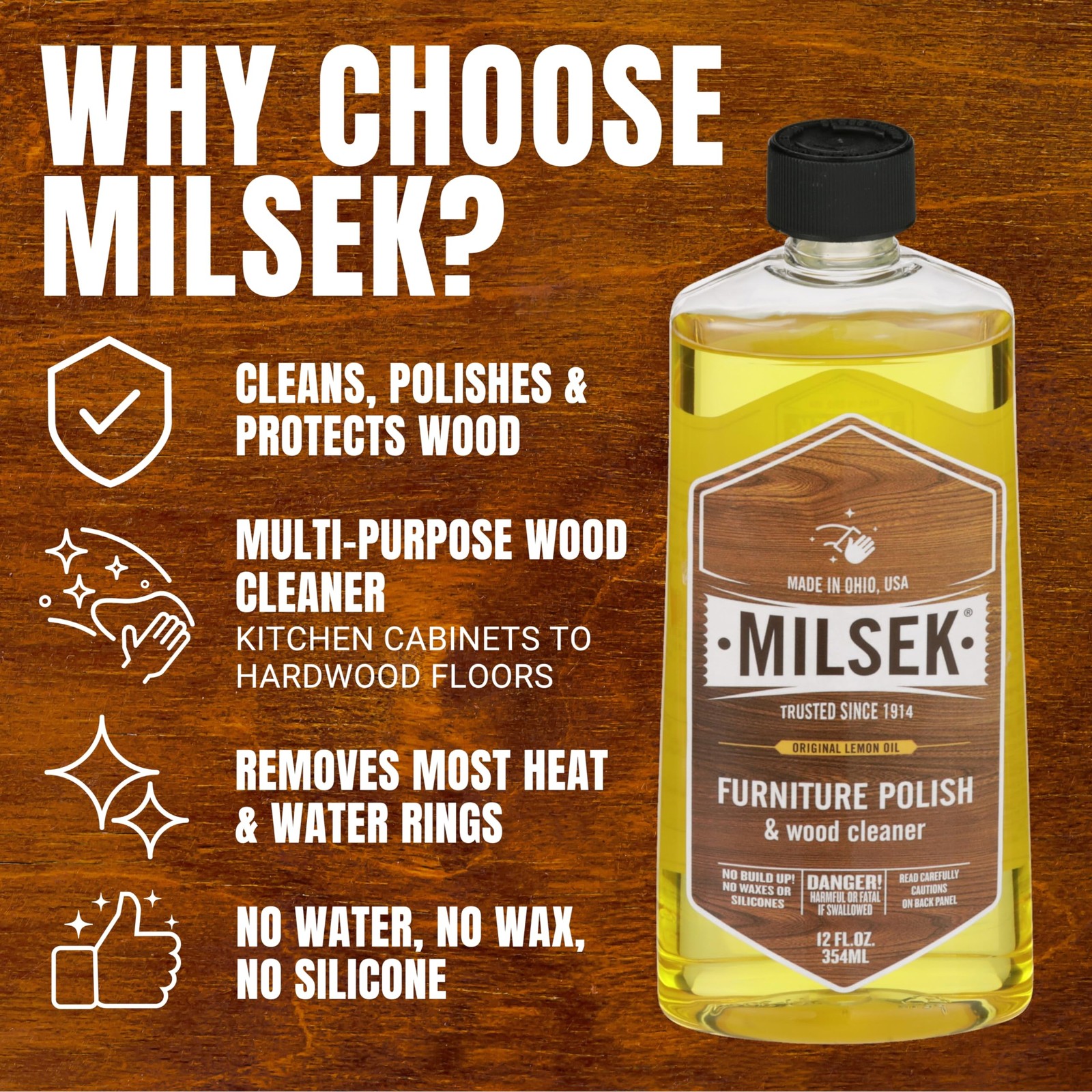 Furniture Polish and Wood Cleaner with Lemon Oil – Multipurpose Solution for …