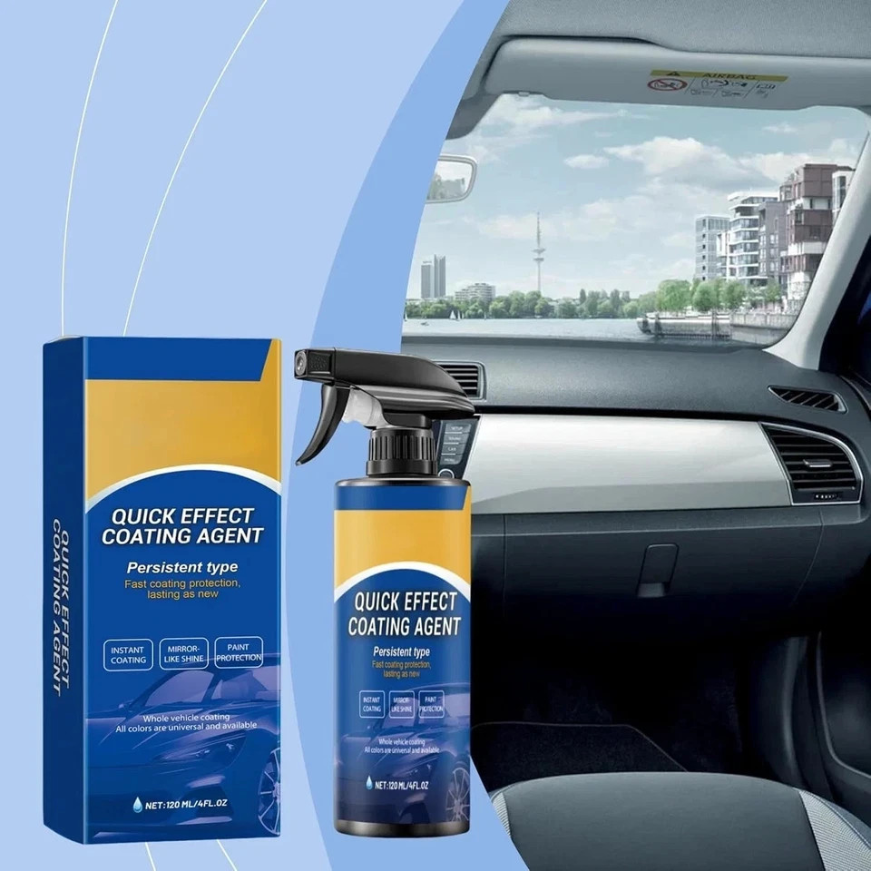 Quick Effect Car Coating Spray 2 Pack, Waterless Wash Polish, Paint Protection
