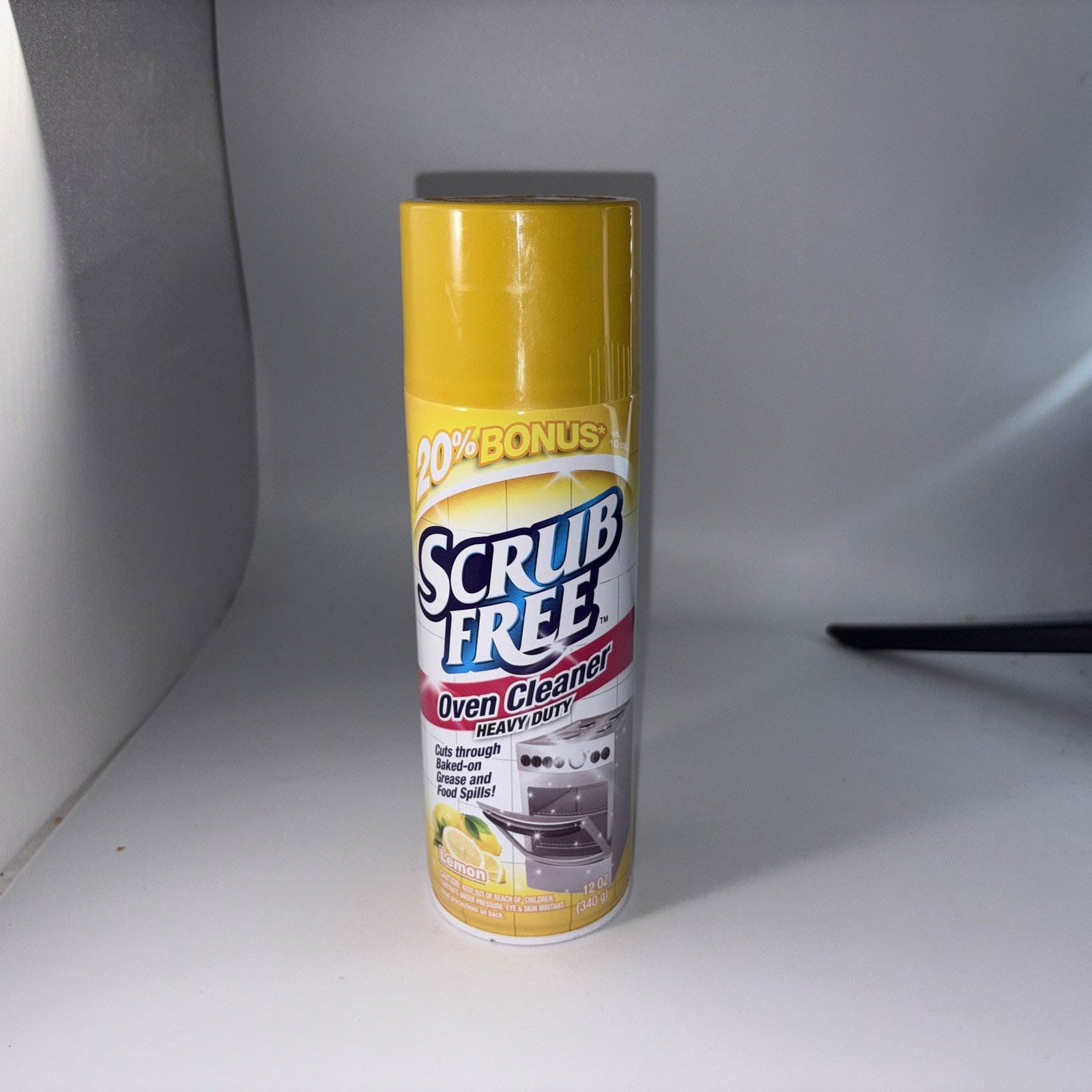 Scrub Free OVEN CLEANER Heavy Duty-Cuts Thru Grease/Food Spills-Lemon Scent 12oz