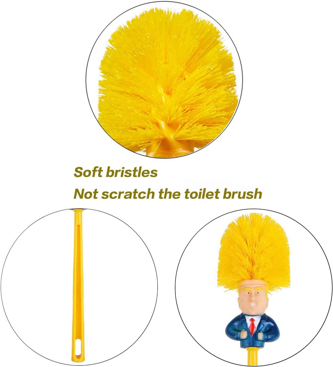 Trump Toilet Bowl Cleaner & Scrubber Set by – Democrat & Republican Bathroom Es