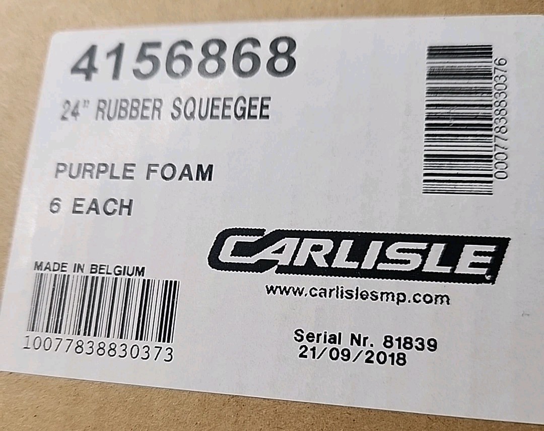 6 Pack of Carlisle 24in Double Foam Floor Squeegees-Purple-4156868- High Quality