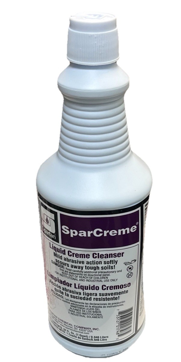 Lot Of 12 Heavy Duty Cleaner 1 Qt. Ea. SparCreme Mild Abrasive For Tough Soils