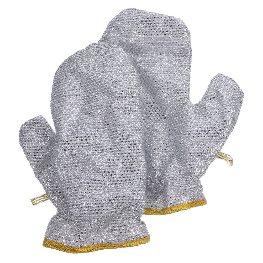 Bamboo Fiber Dishwashing Gloves Heat Resistant Kitchen Household Cleaning Gloves