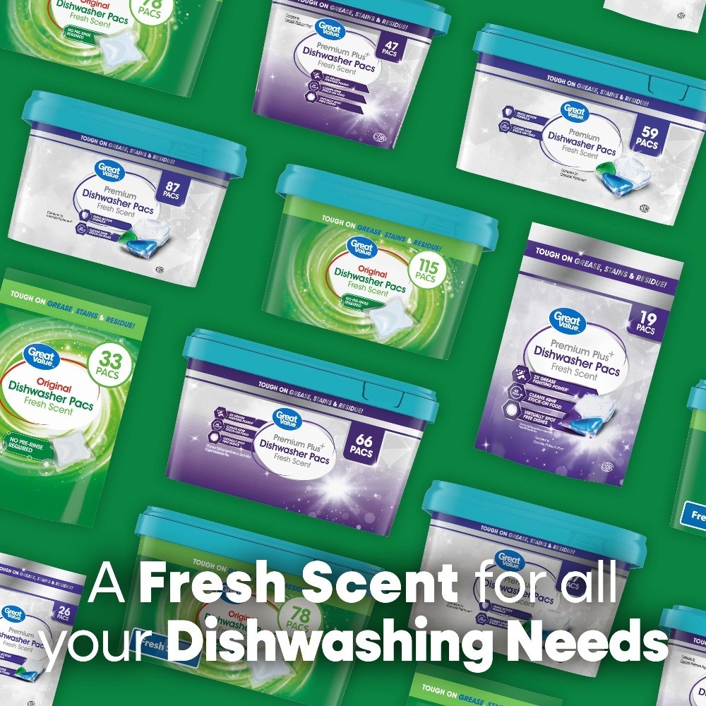 Automatic Dishwasher Detergent Pacs Fresh Scent 78 Count
