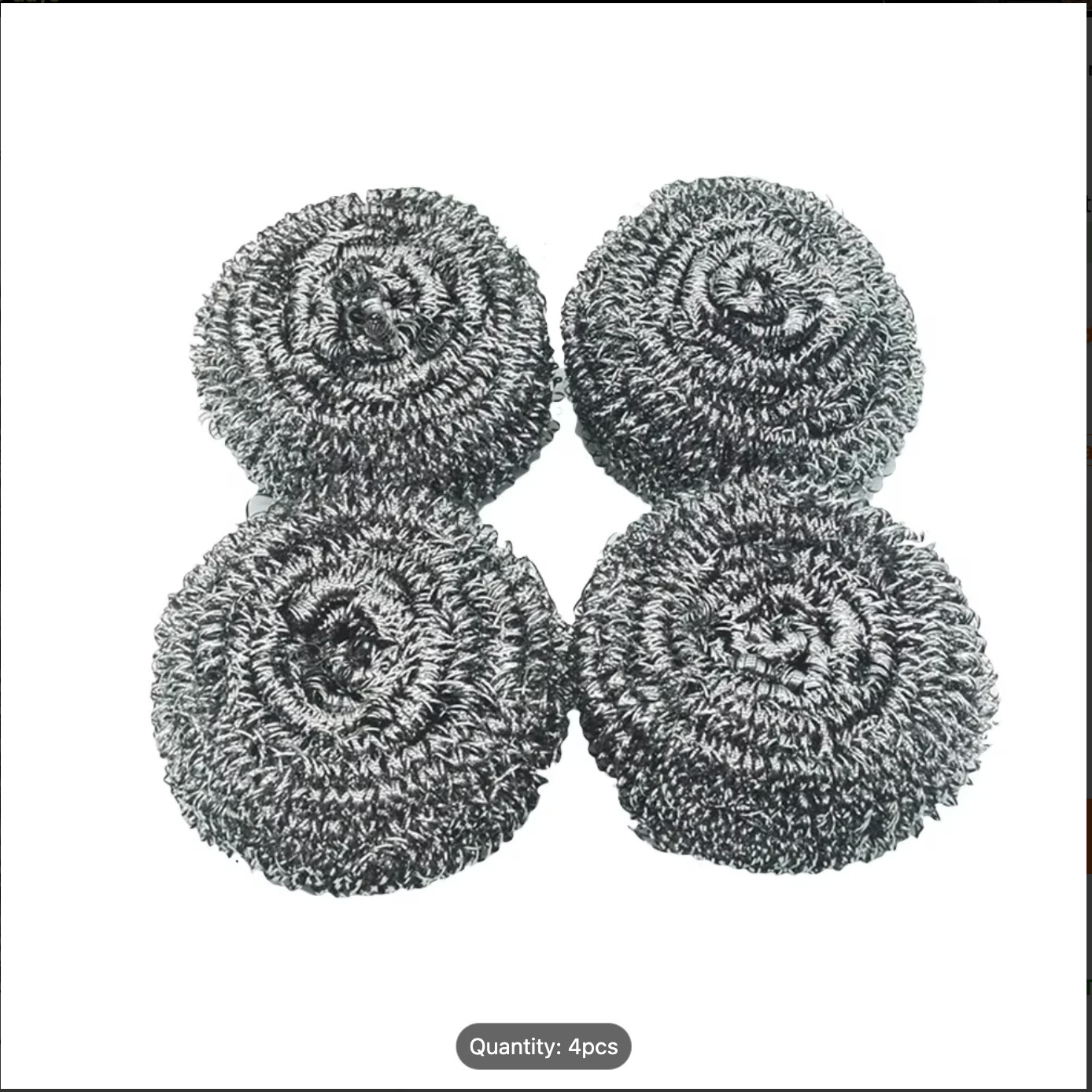 Set of 4 Stainless Steel Cleaning Sponges – Heavy Duty Scrubbers for Pots, Pans