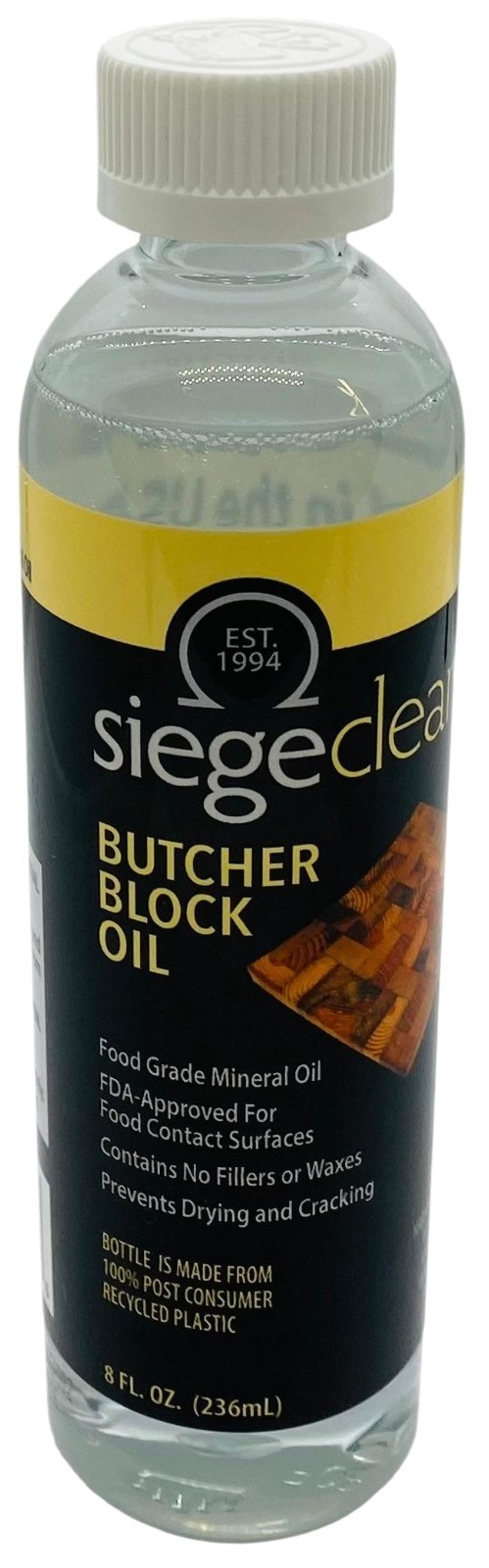 Siege Butcher Block Oil | 8 oz | Earth Friendly | Food Safe | Made in USA | 780