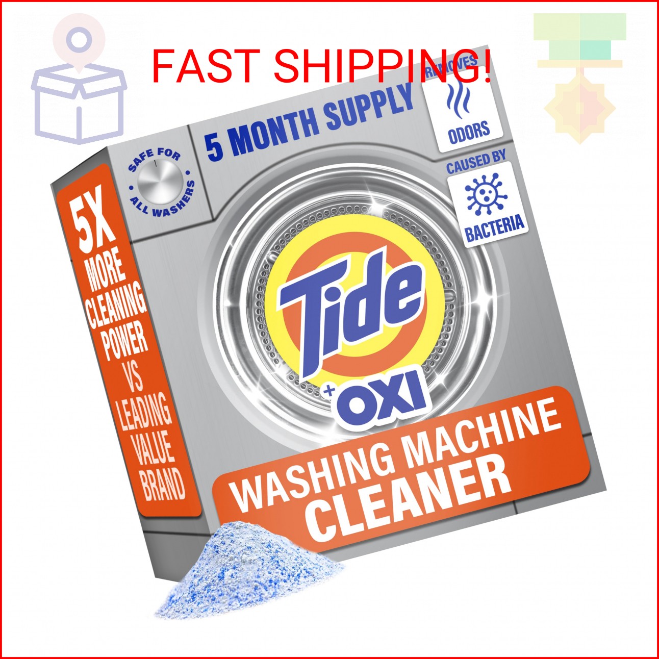 Washing Machine Cleaner by Tide, Washer Machine Cleaner with Oxi for Front and T
