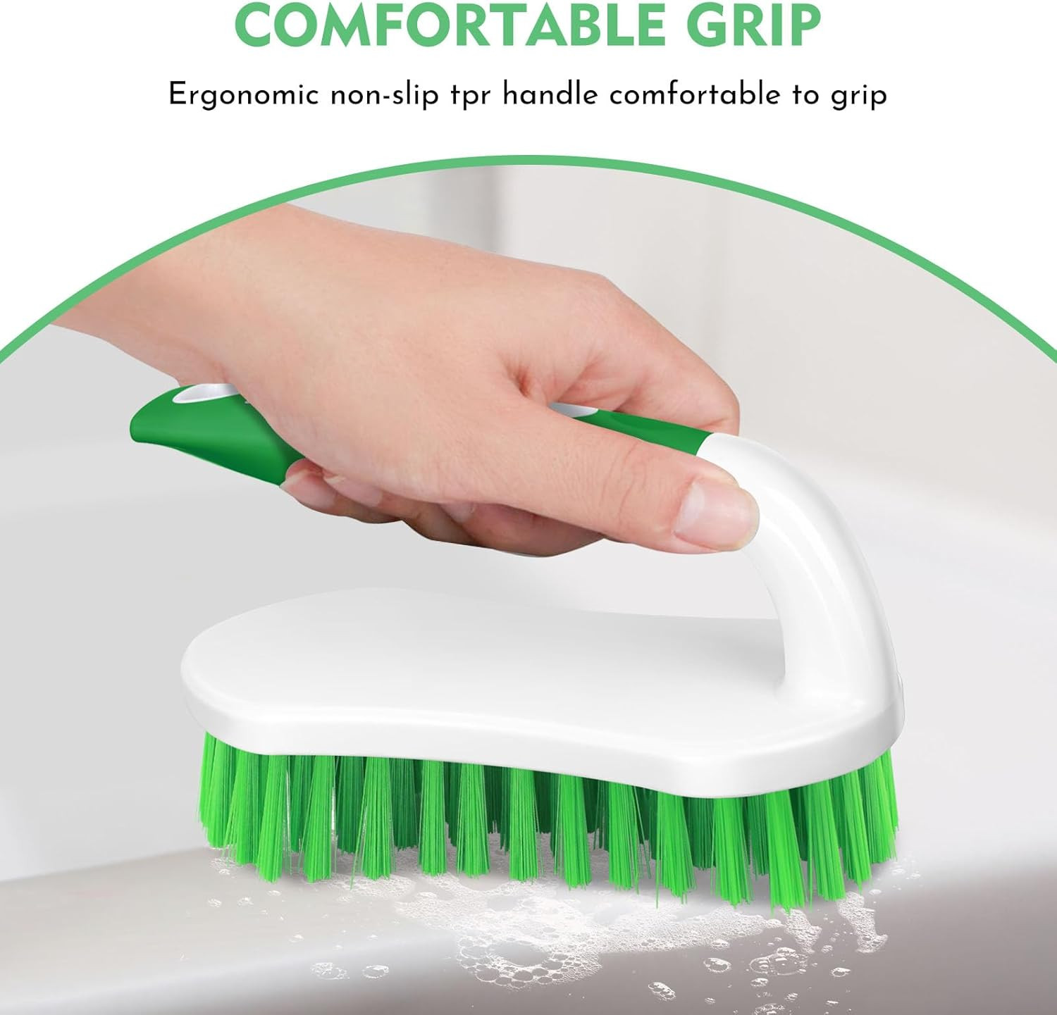 Scrub Brush, Heavy-Duty Scrub Brushes for Cleaning with Stiff Bristles Cleaning