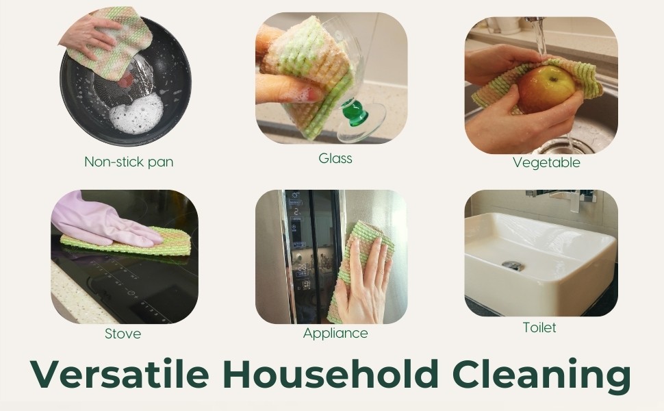 Plant-Based Dish Scrubber [10 Pack] – Non-Scratch Corn Scourer, Odor-Kitchen