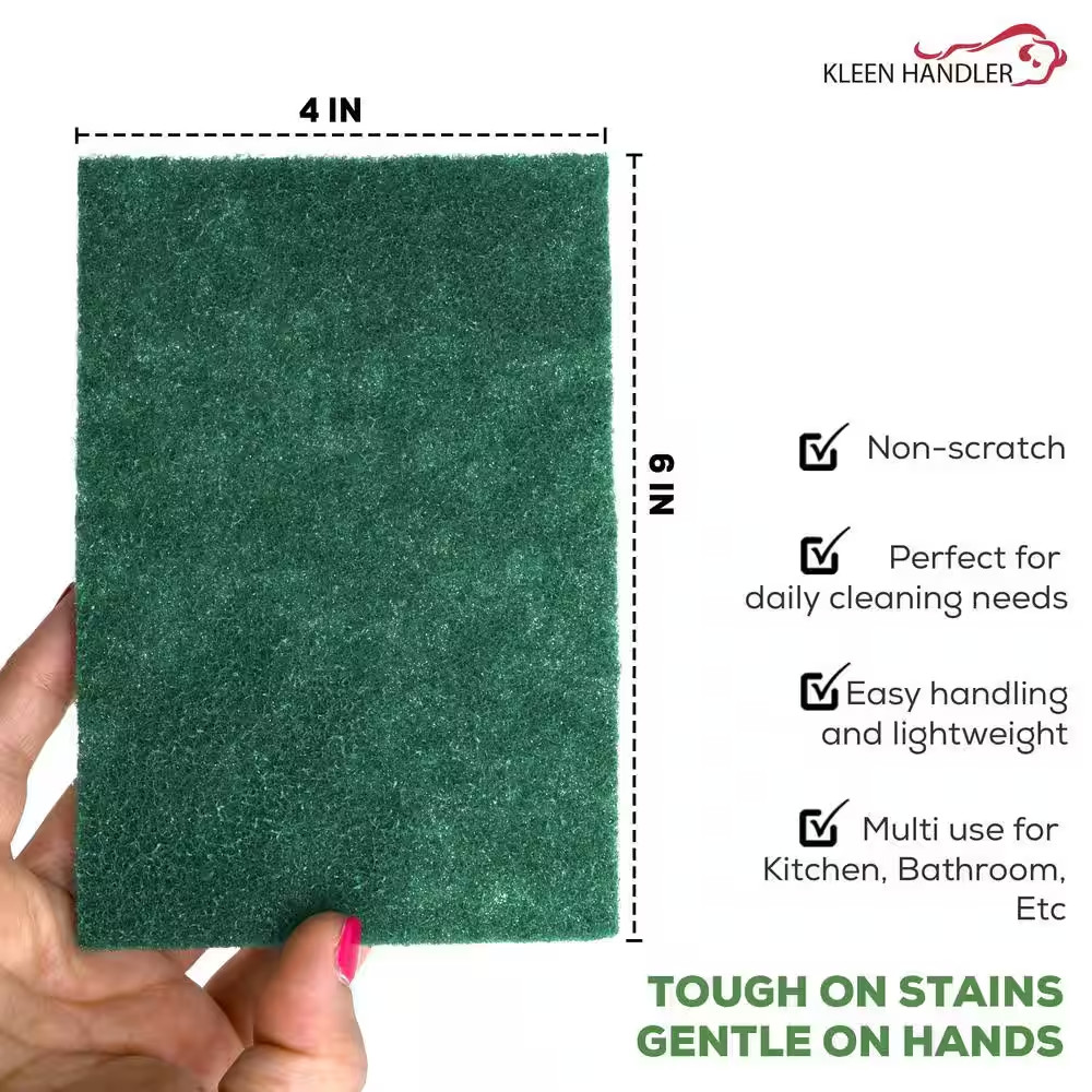 4 In. X 6 In. Scrubbing Pad Green, (40-Pack)