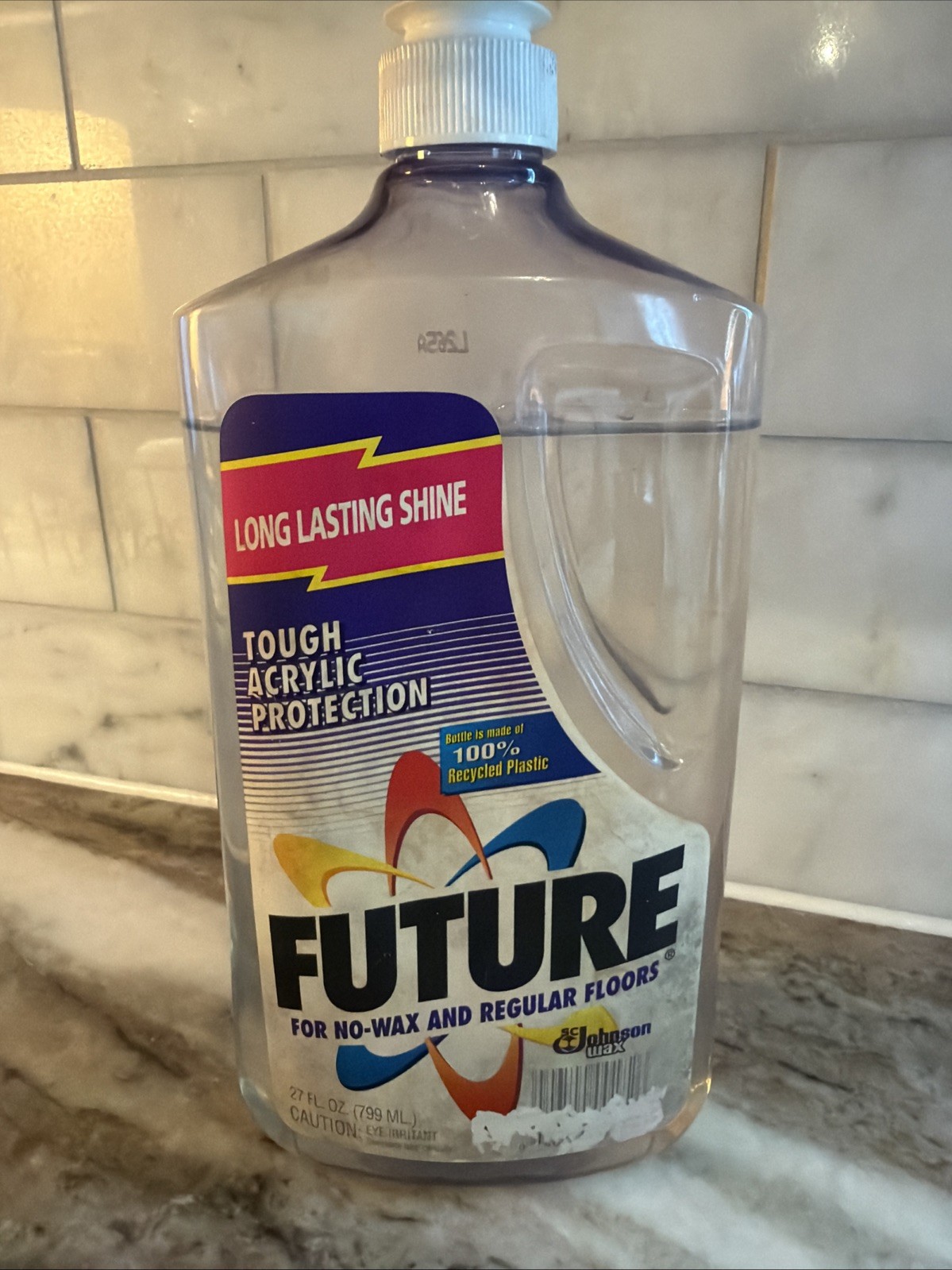Future Floor Finish 1993 27 oz Johnson Acrylic Polish Original Vintage 95% Full