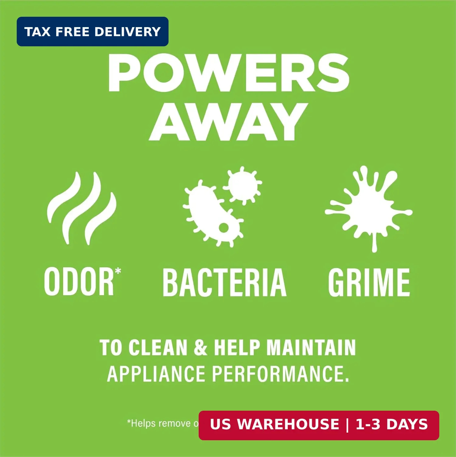 Affresh Washing Machine Cleaner, Helps Power Away Odor Causing Bacteria & Grime