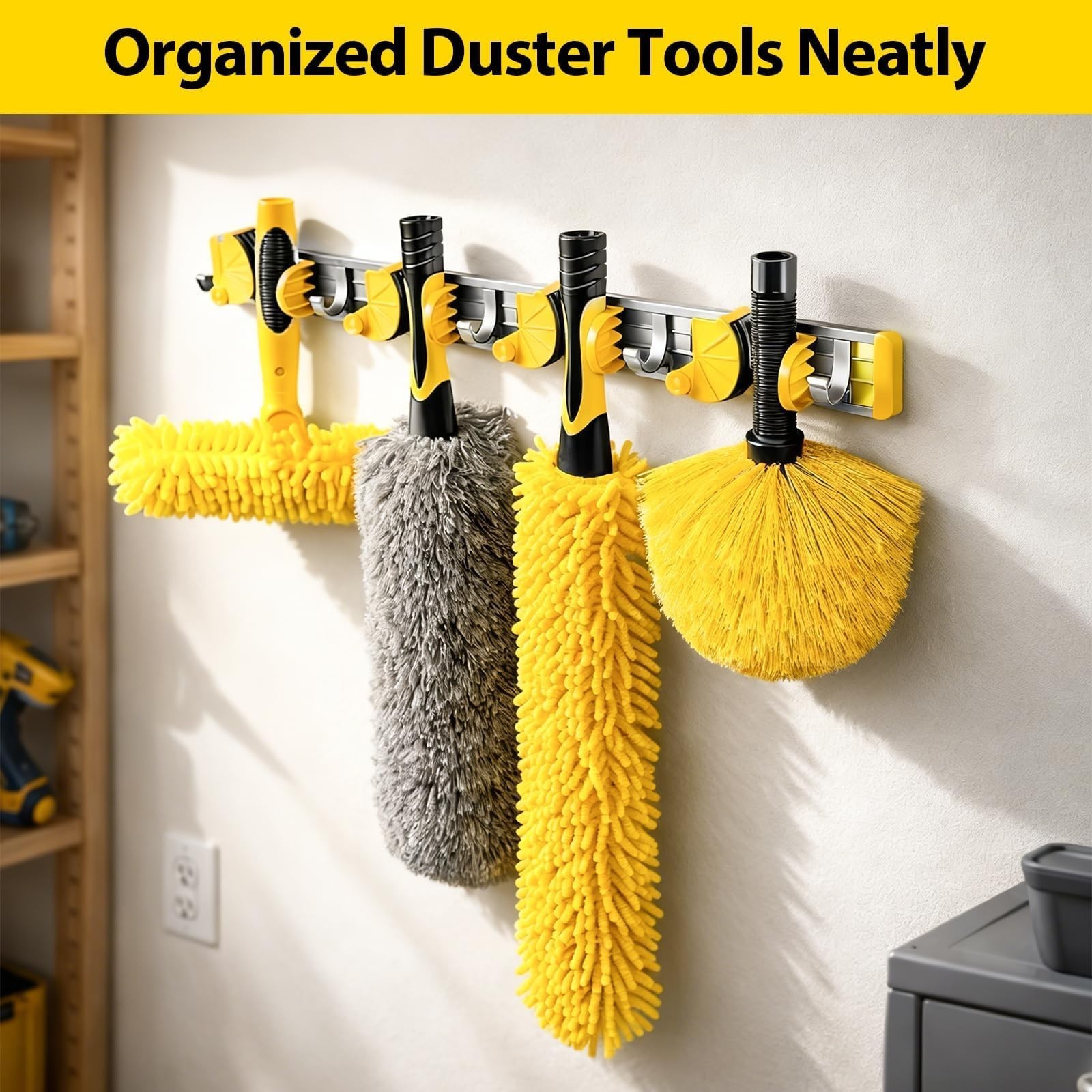 20ft High Ceiling Duster Kit with Heavy Duty Extension Pole & Microfiber Cleaner