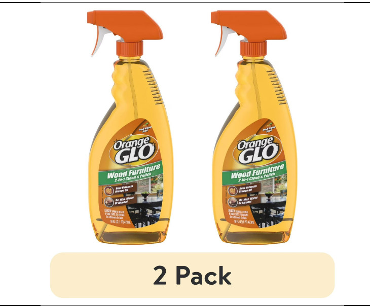 Orange GLO 16 oz. Wood Furniture 2-in-1 Clean Polish Spray (2-Pack)