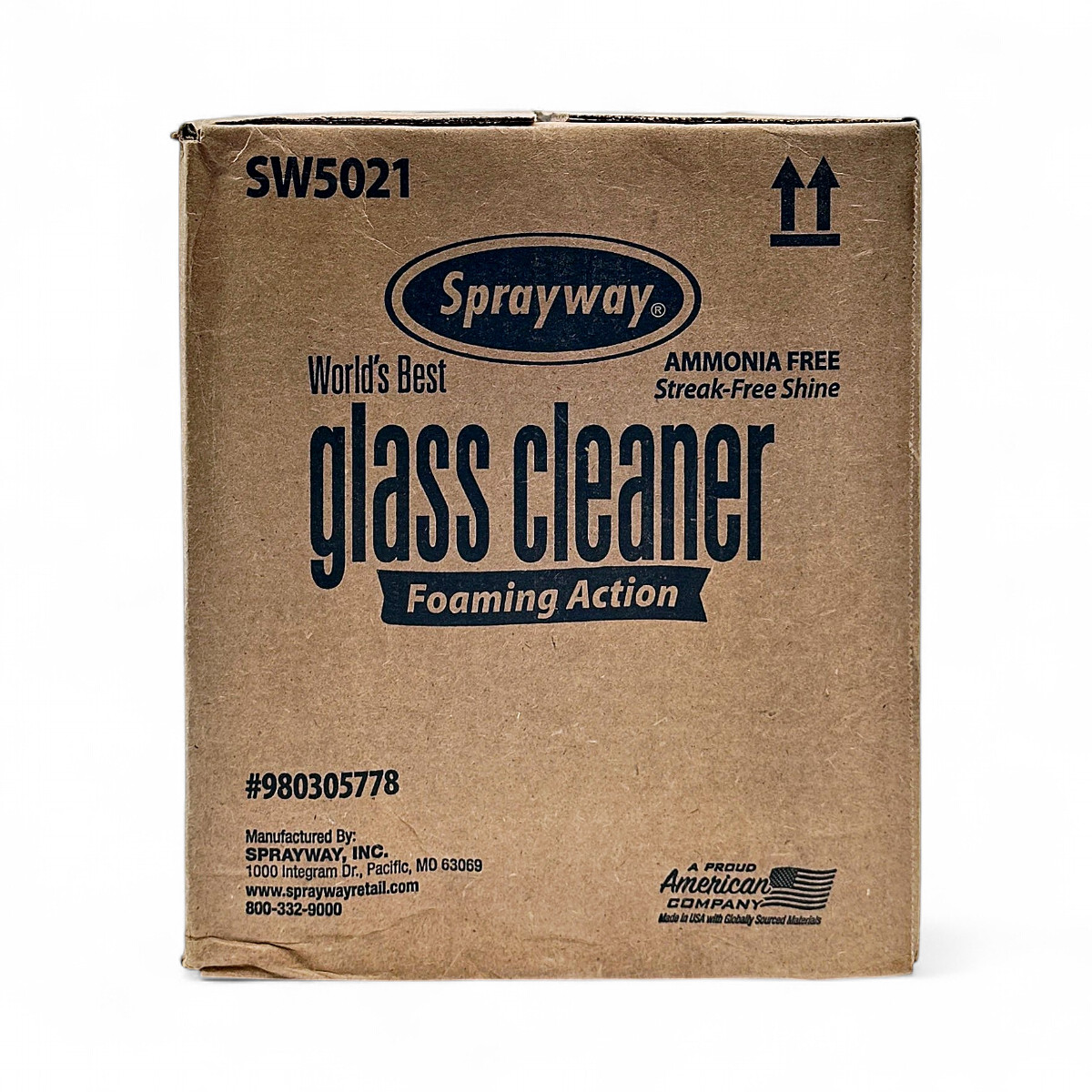 Sprayway Glass Cleaner – Foaming Action 12-Pack 19oz Aerosols