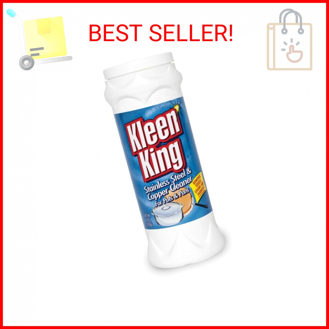 King Kleen Stainless Steel Cookware Cleaner and Copper Cleaner (14 oz, 1 Pack) H