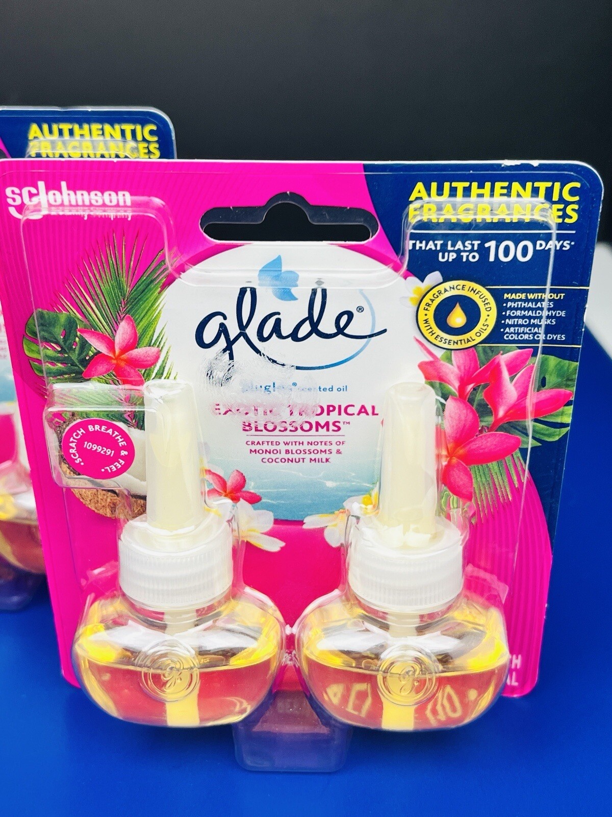 Glade Exotic Tropical Blossoms PlugIns Scented Oil Refills 6 Refills, (3)2 Packs