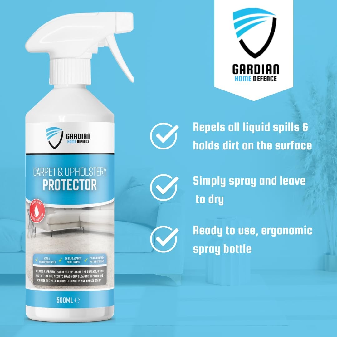 Carpet and Upholstery Protector Spray – 500ml Repels Stains Water and Dirt Fa…