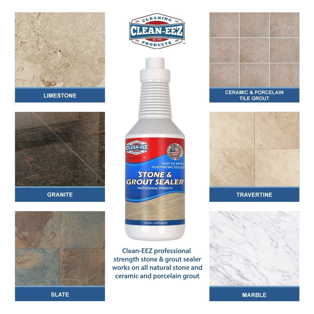 2-in-1 Grout Cleaner & Sealer Bundle – Tile & Grout Brush for Deep Cleaning & Pr