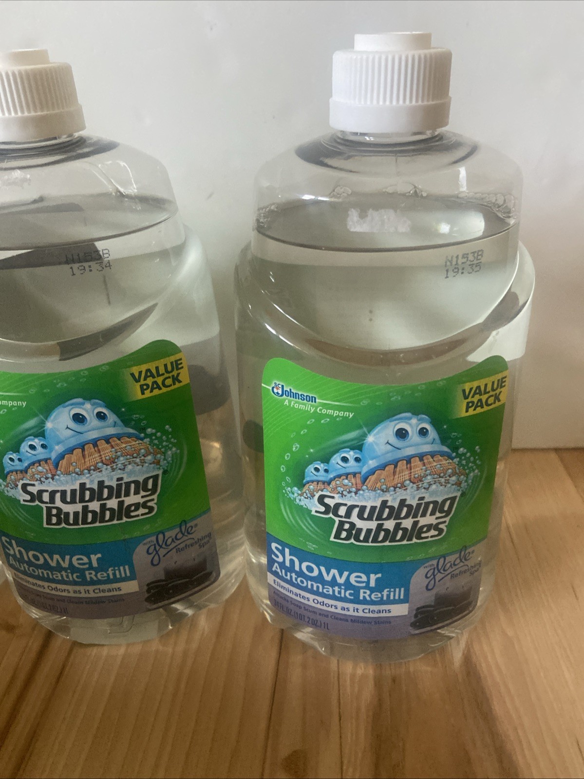 3 NEW Scrubbing Bubbles Shower Automatic Refill With Glade Refreshing Spa 34 Oz
