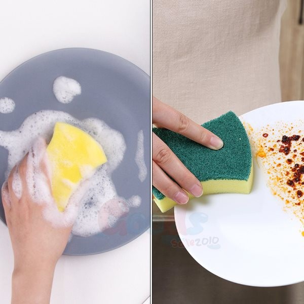 Dishwashing Sponge | Absorbent Kitchen Grease Cleaner| Pot Rust Stain Brush