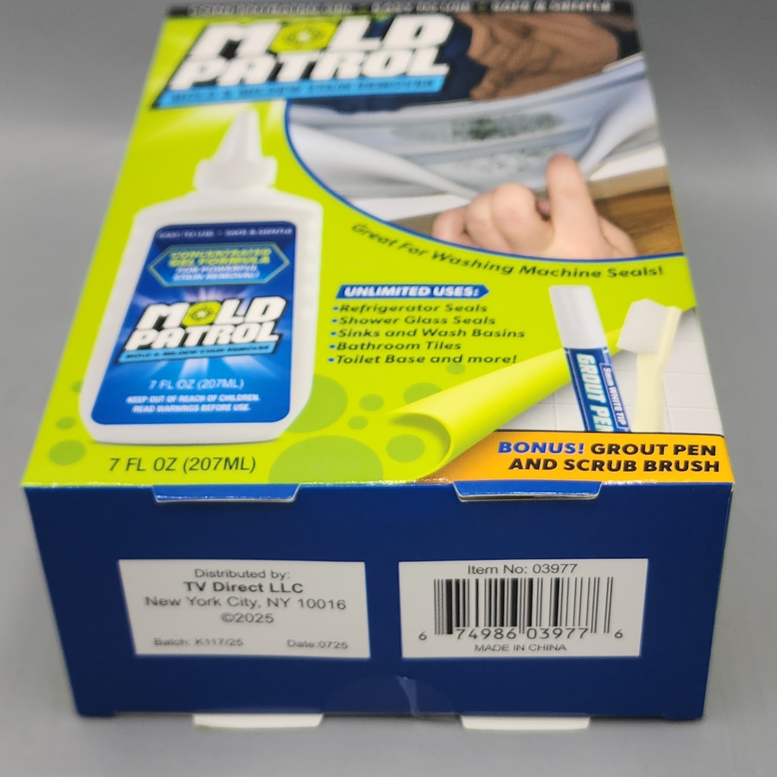 Mold Patrol Mold & Mildew Stain Remover Gel 7oz Kit w/ Grout Pen & Brush
