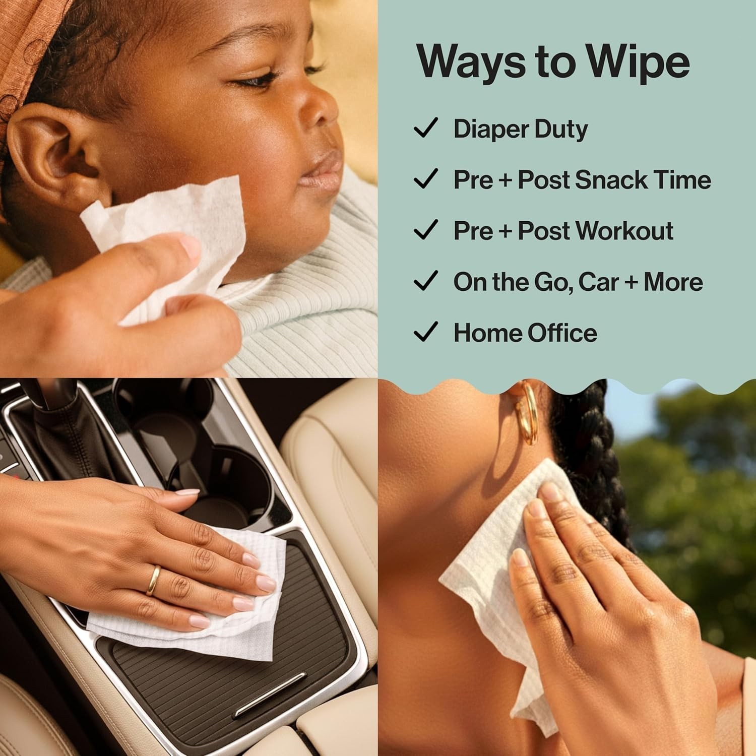 The Honest Company Sensitive Baby Wipes 60 Pack, Geo Mood Hypoallergenic