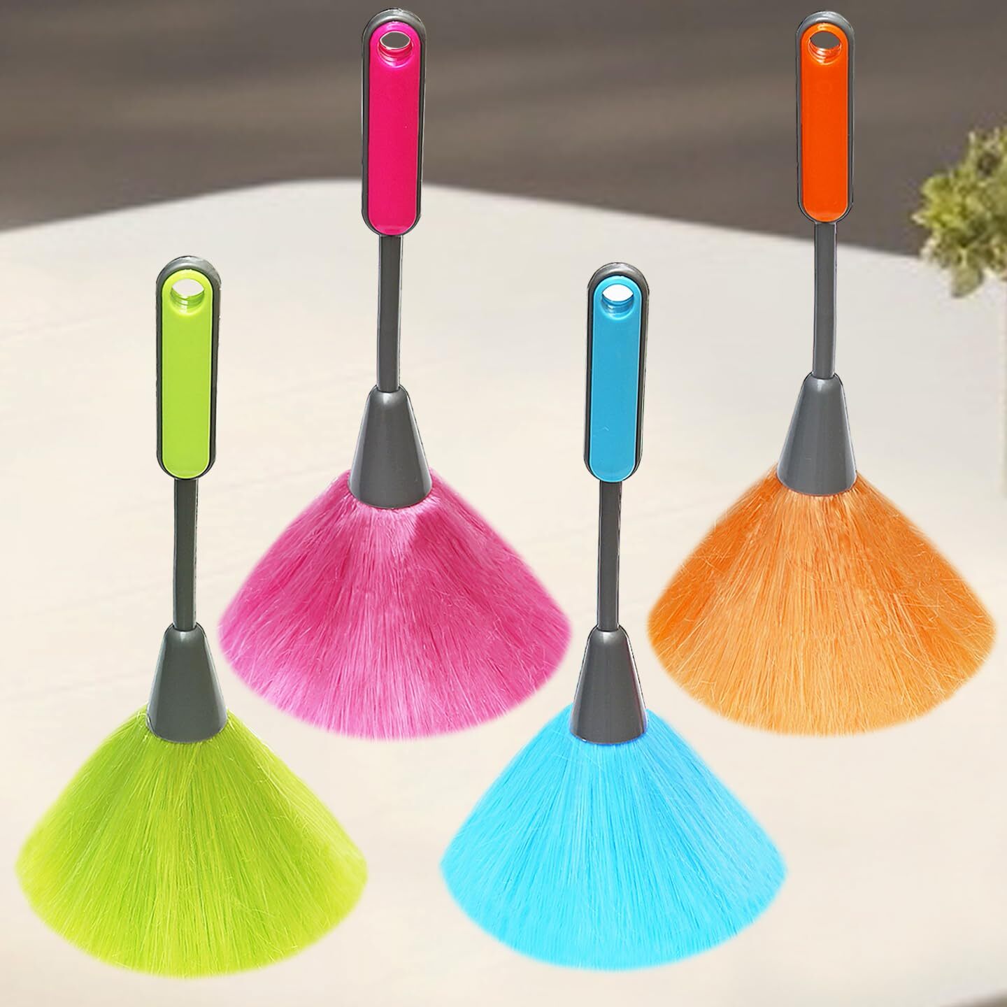 4 Pack 10″ Small Microfiber Duster, Delicate Fluffy Microfiber Feather Duster…