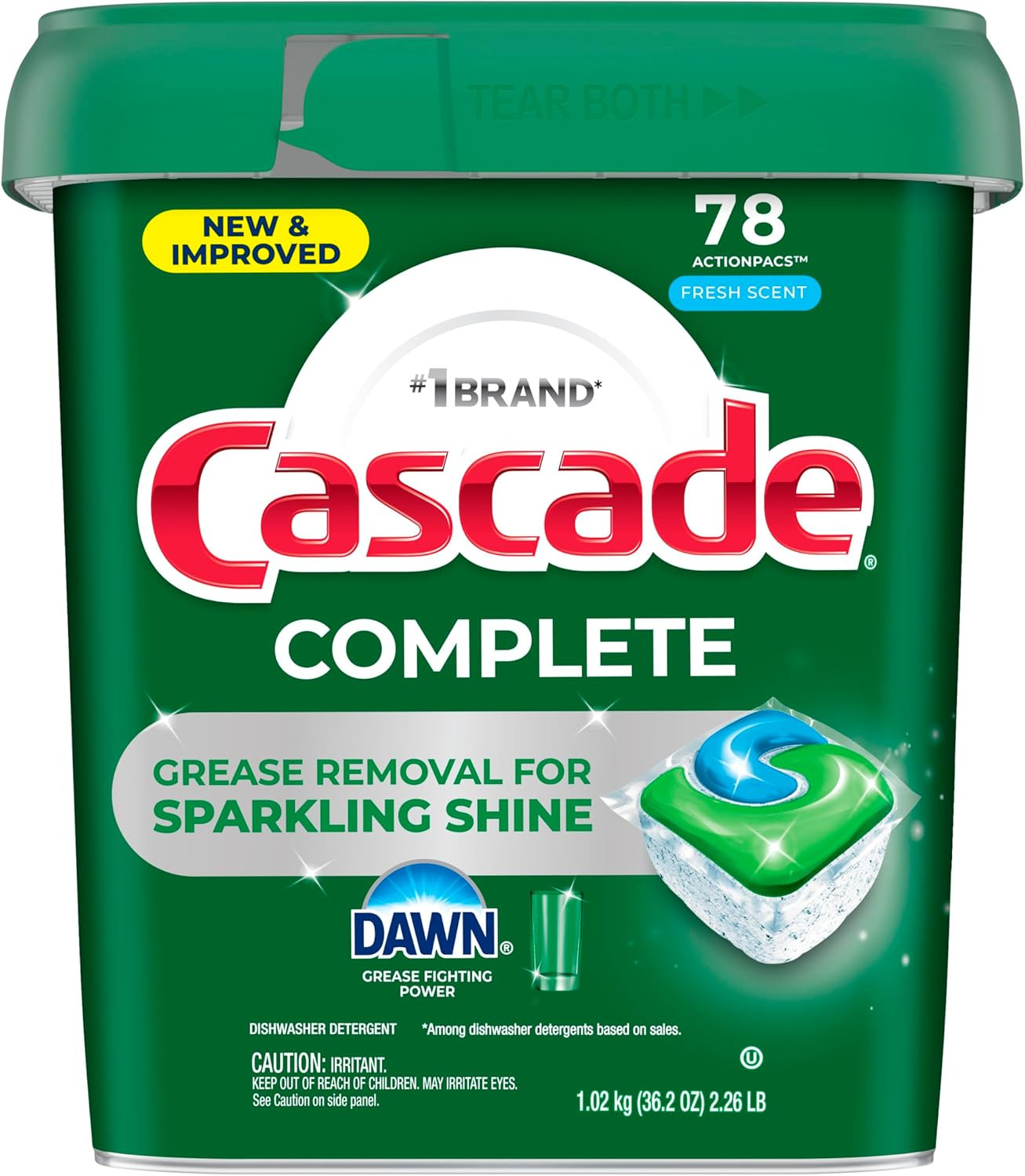 Complete Dishwasher Pods – Fresh Scent Actionpacs, Dishwasher Detergent, Dishwas