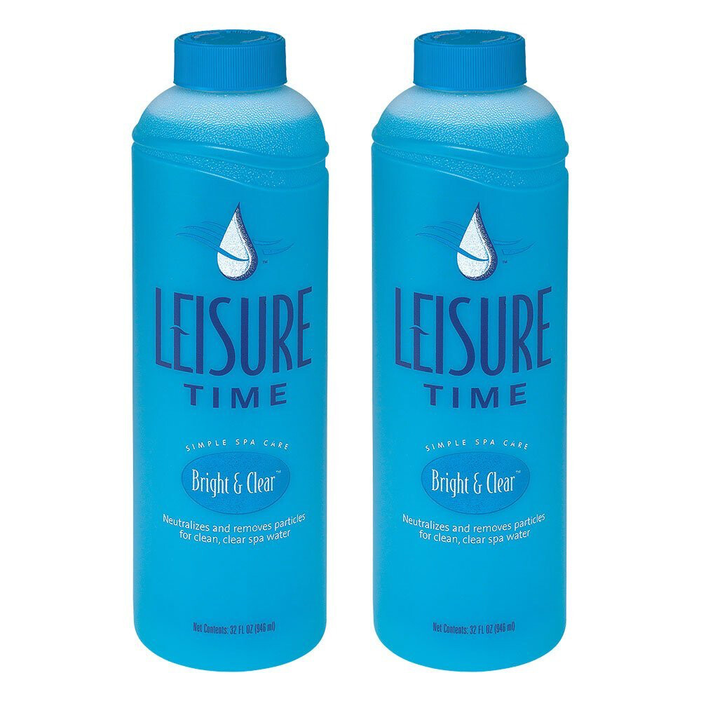 Leisure Time Bright & Clear 32 oz Improves Water Clarity in Spas & Hot Tubs 2pk
