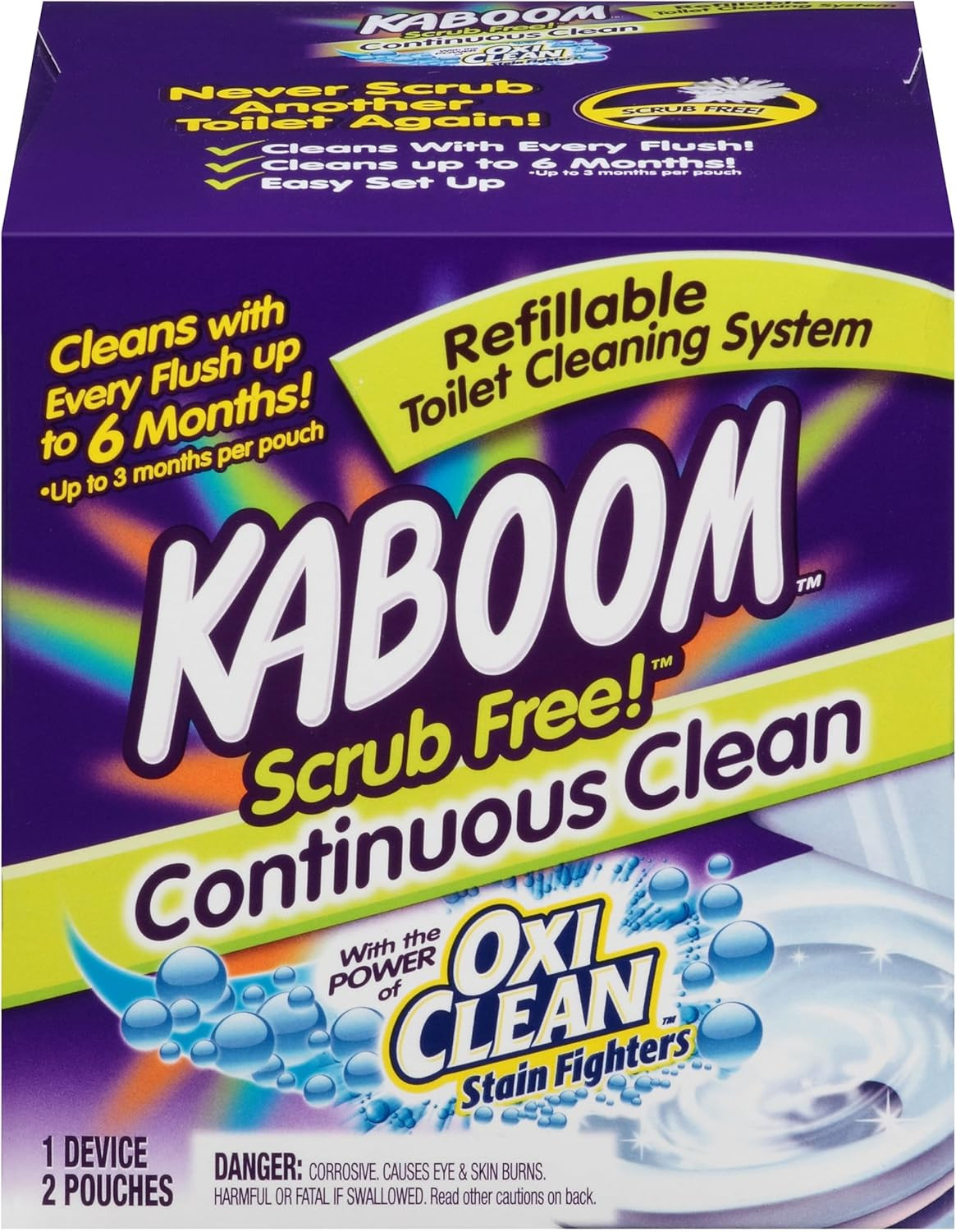 Scrub Free! Toilet Bowl Cleaner System with 2 Refills