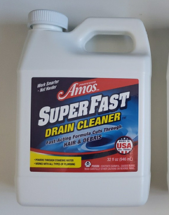 Professor Amos SuperFast Drain Hair Debris Cleaner 1-pack 32 oz. Sealed