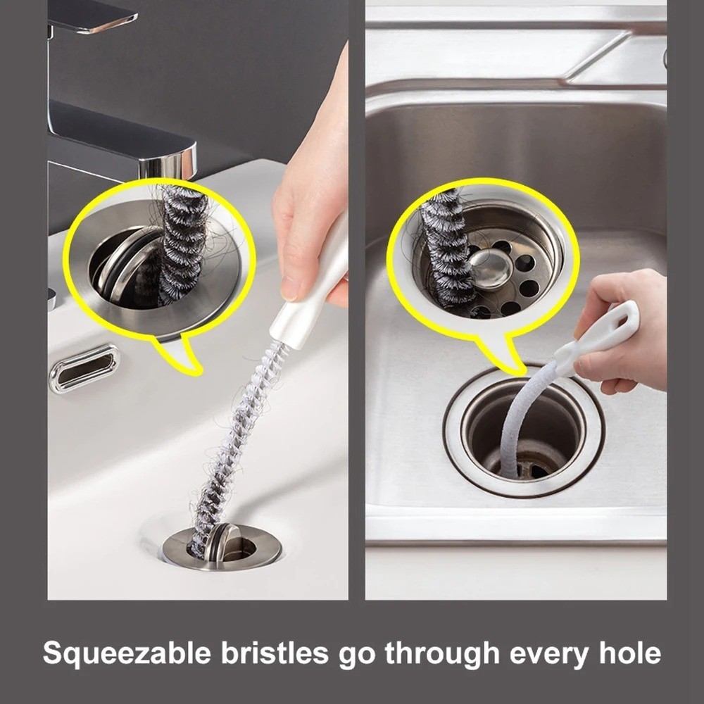 Flexible Drain Cleaner Brush Sink Sewer Hair Clog Remover Bathroom Tool